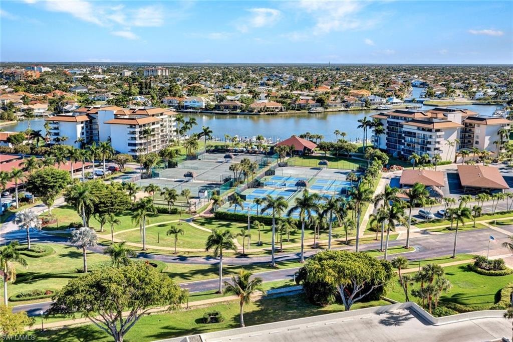 Drone / aerial view of a nearby body of water