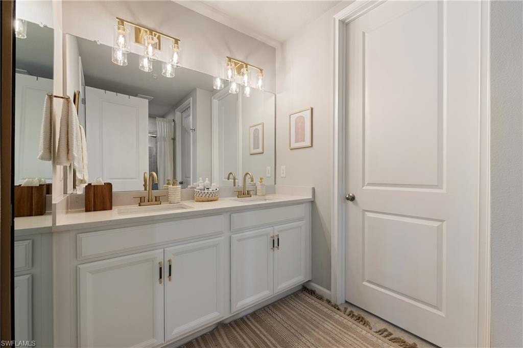 Bathroom with double vanity