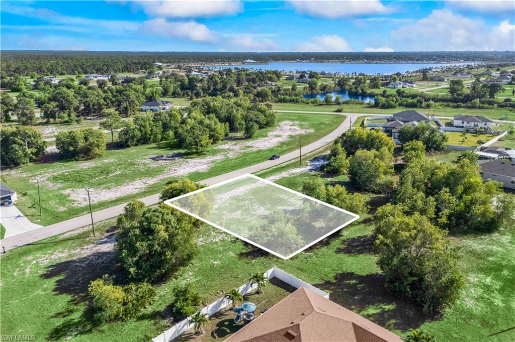 Aerial perspective highlighting the full size and potential of the property.