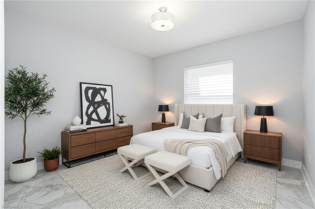 Photo includes virtual staging to showcase the possibility of the bedroom.