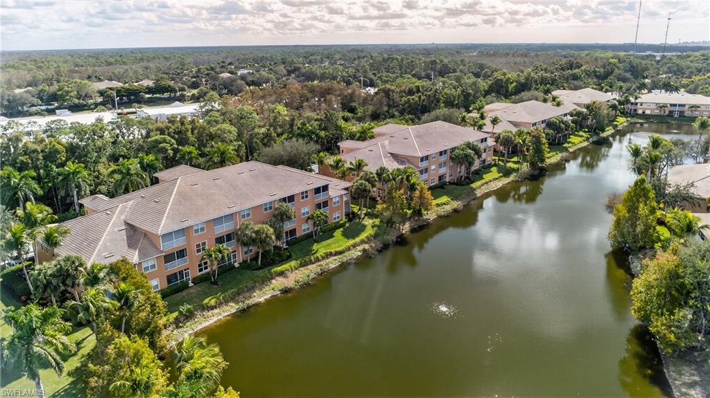 Drone / aerial view of a large body of water
