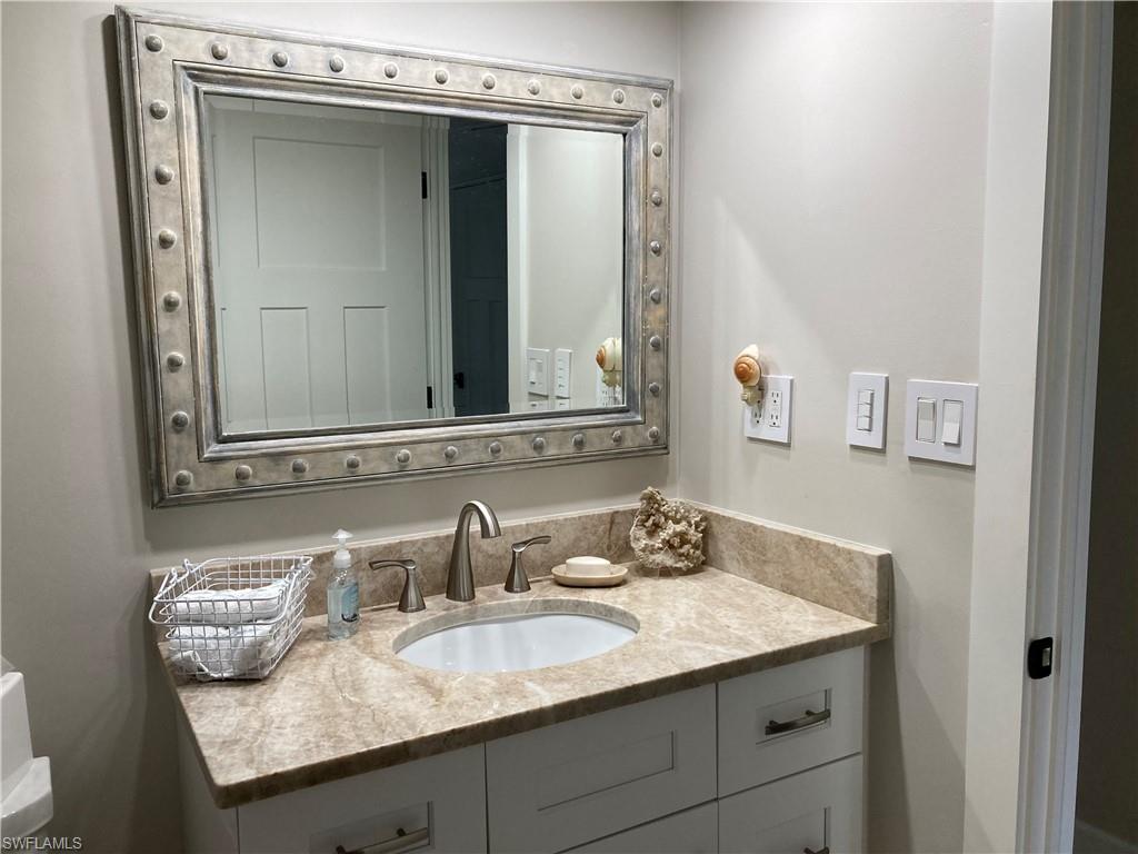 Bathroom featuring vanity