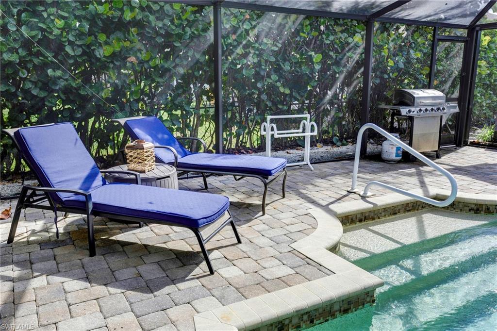 View of patio / terrace with a lanai and area for grilling