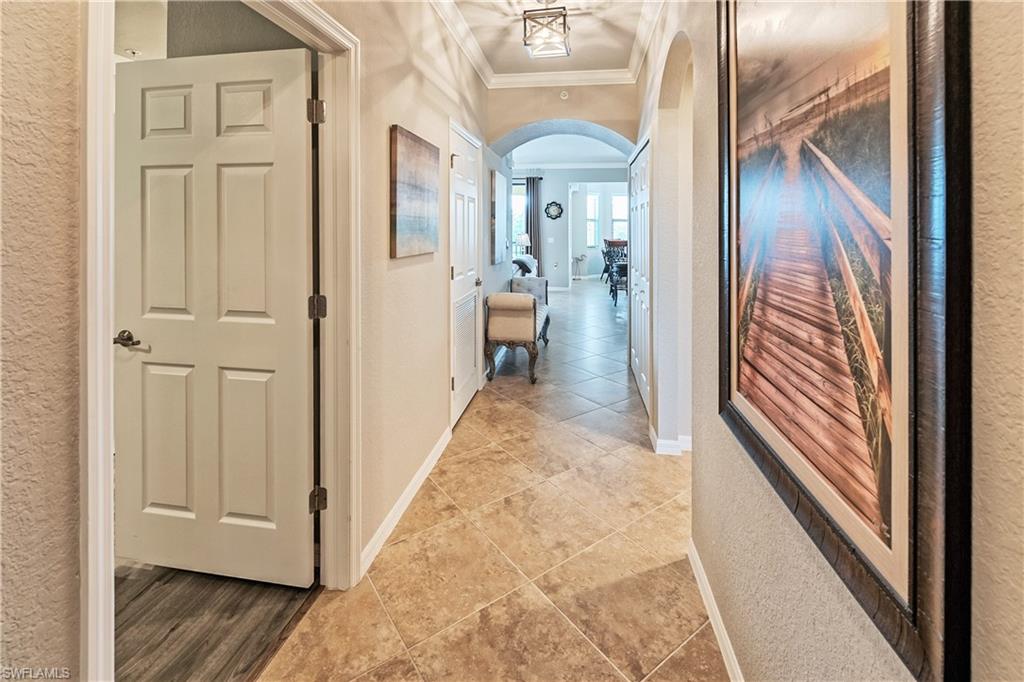 Hall with crown molding