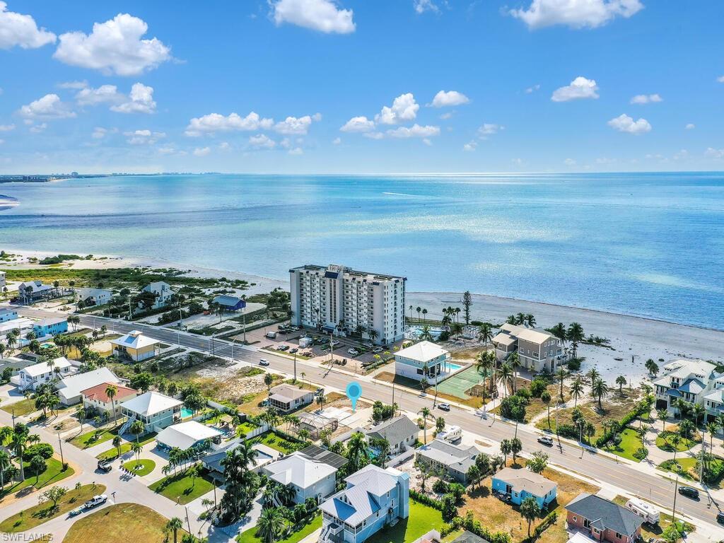 Drone / aerial view of a nearby body of water