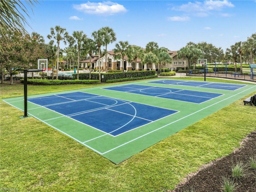 View of basketball court with community basketball court