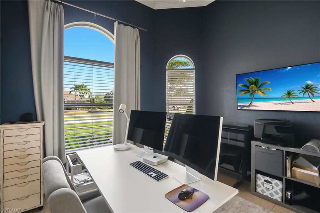Office area with healthy amount of natural light