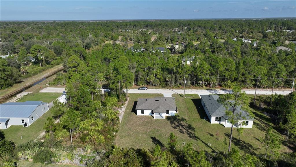 Drone / aerial view of a heavily wooded area