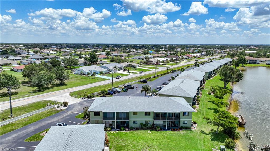 Aerial view of residential area