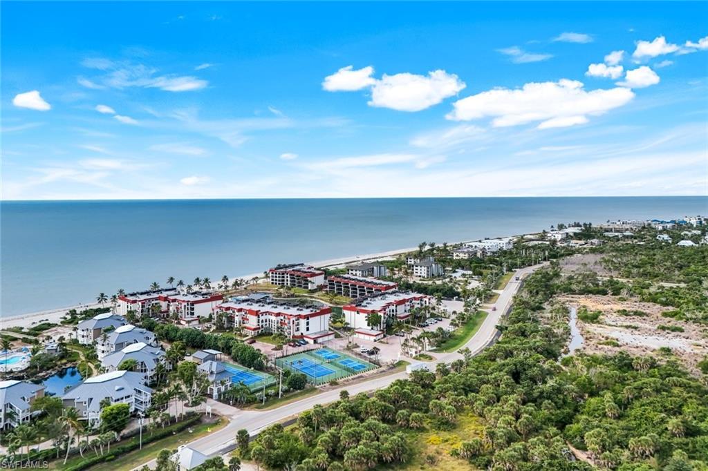 Drone / aerial view of a nearby body of water