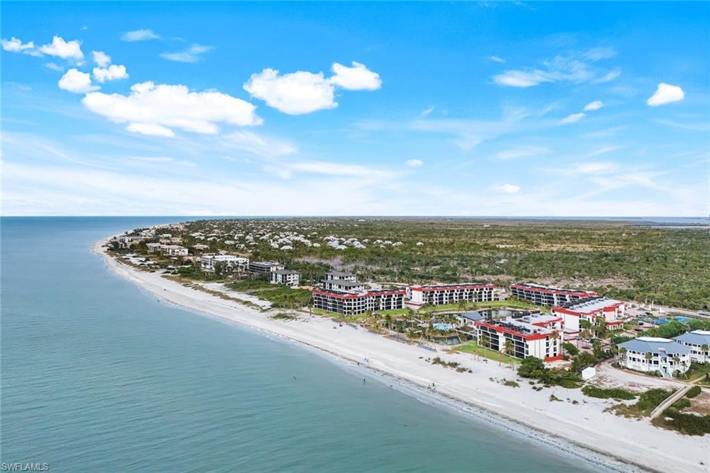 Aerial view of expansive coastline
