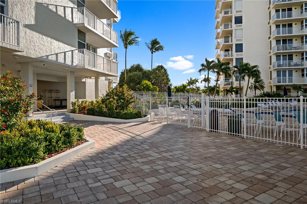 View of property's community with a patio area