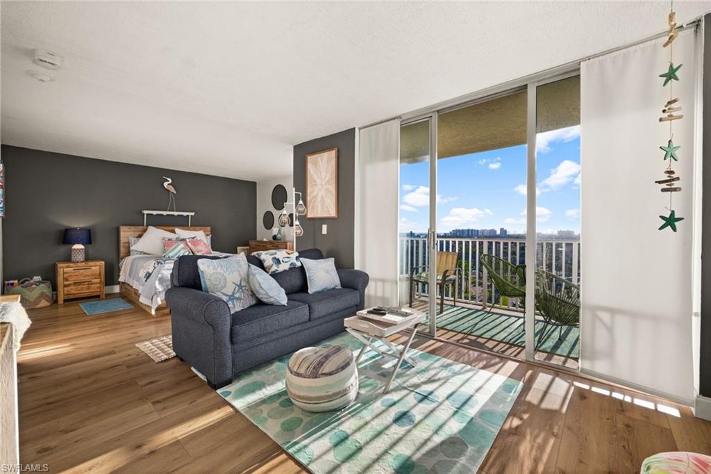 Living room and bedroom view
