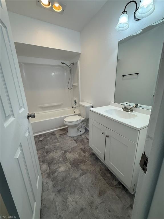 Bathroom with vanity and bathing tub / shower combination