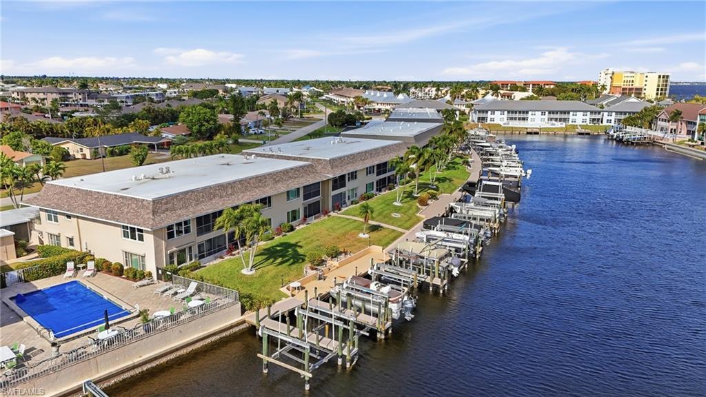 Aerial rear view & Canal
