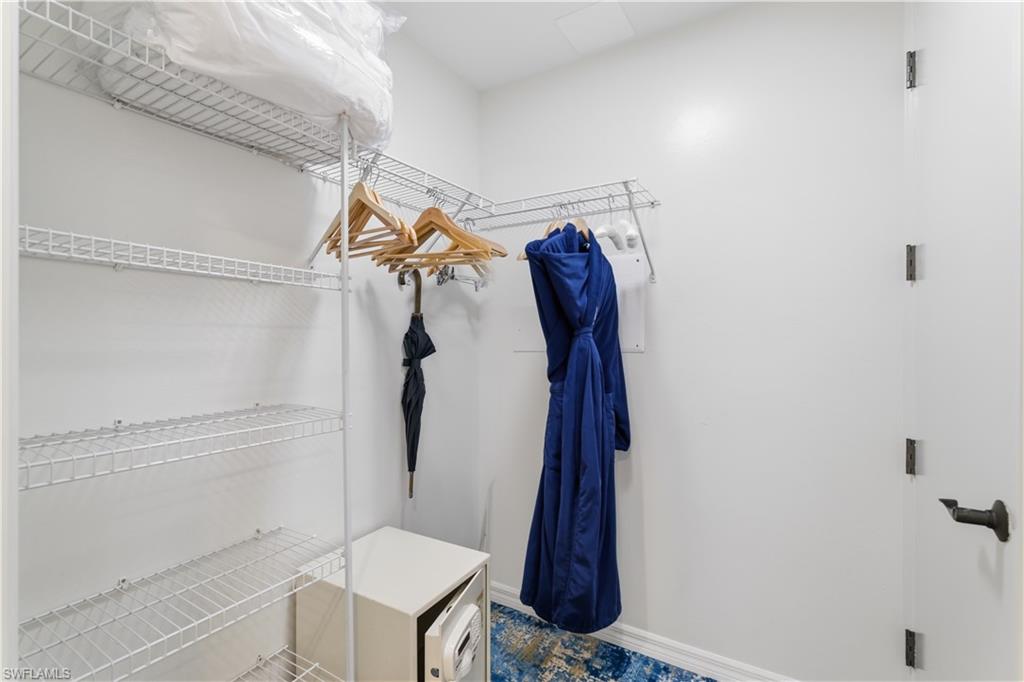 View of walk in closet