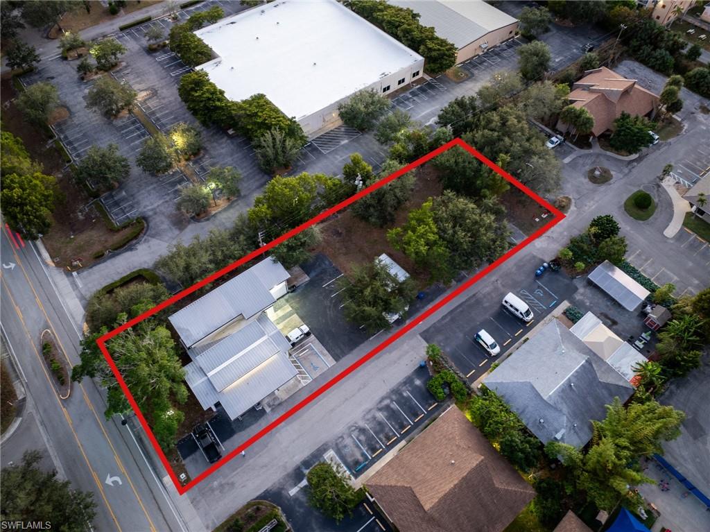 Aerial view of property's location with property boundaries highlighted