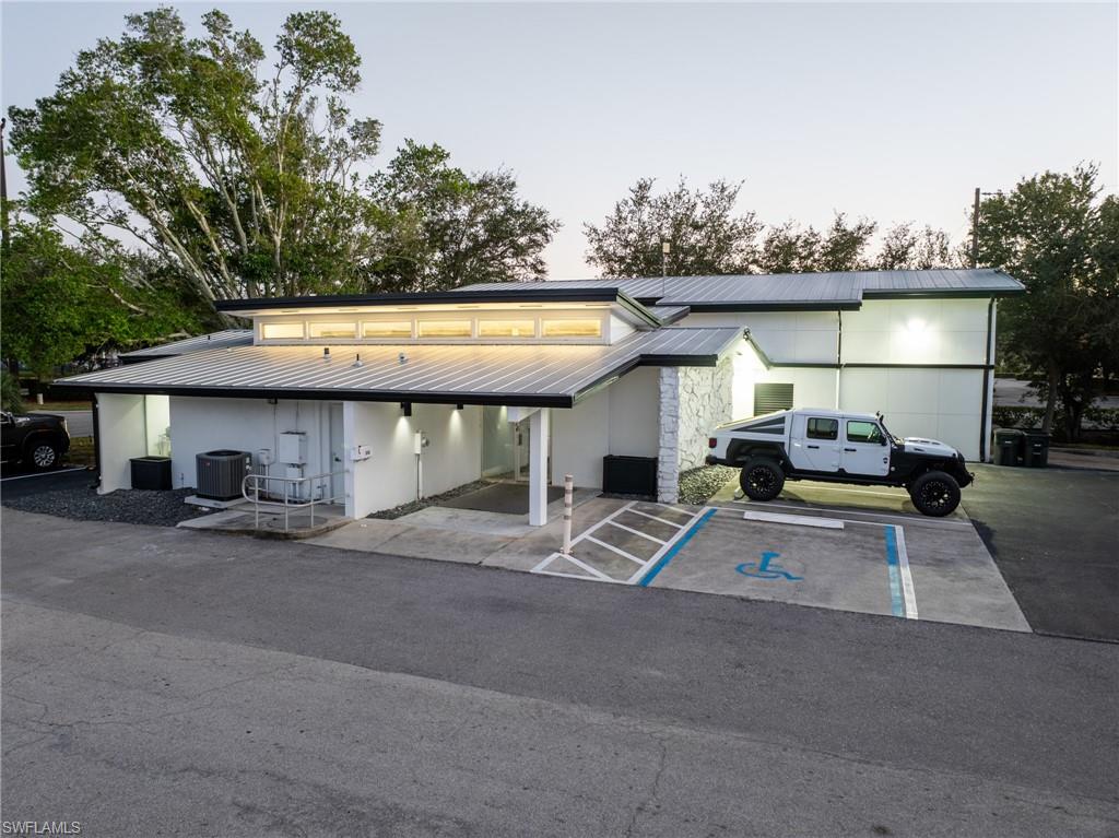 View of uncovered parking lot