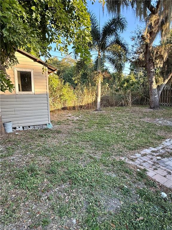 View of backyard