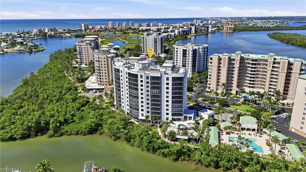 View of urban area with a large body of water - Virtually Edited Image