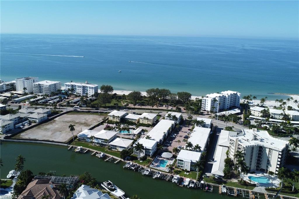 Bird's eye view of a large body of water