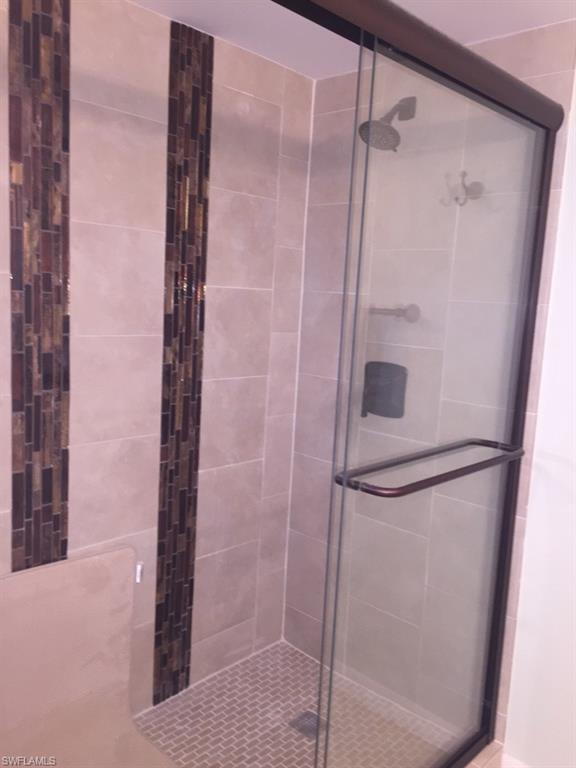 Bathroom with a stall shower