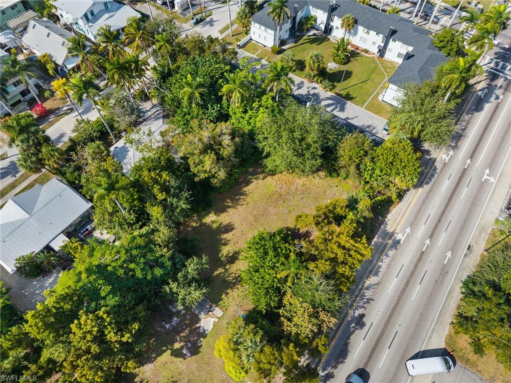Aerial view of residential area