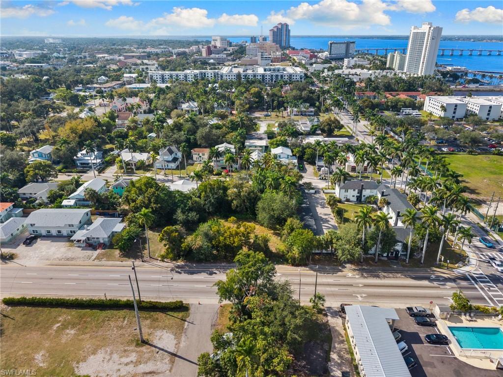 View of urban area featuring a large body of water