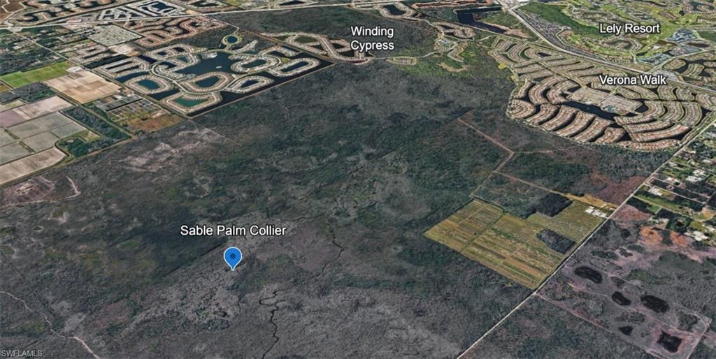 Aerial map of property and surrounding area