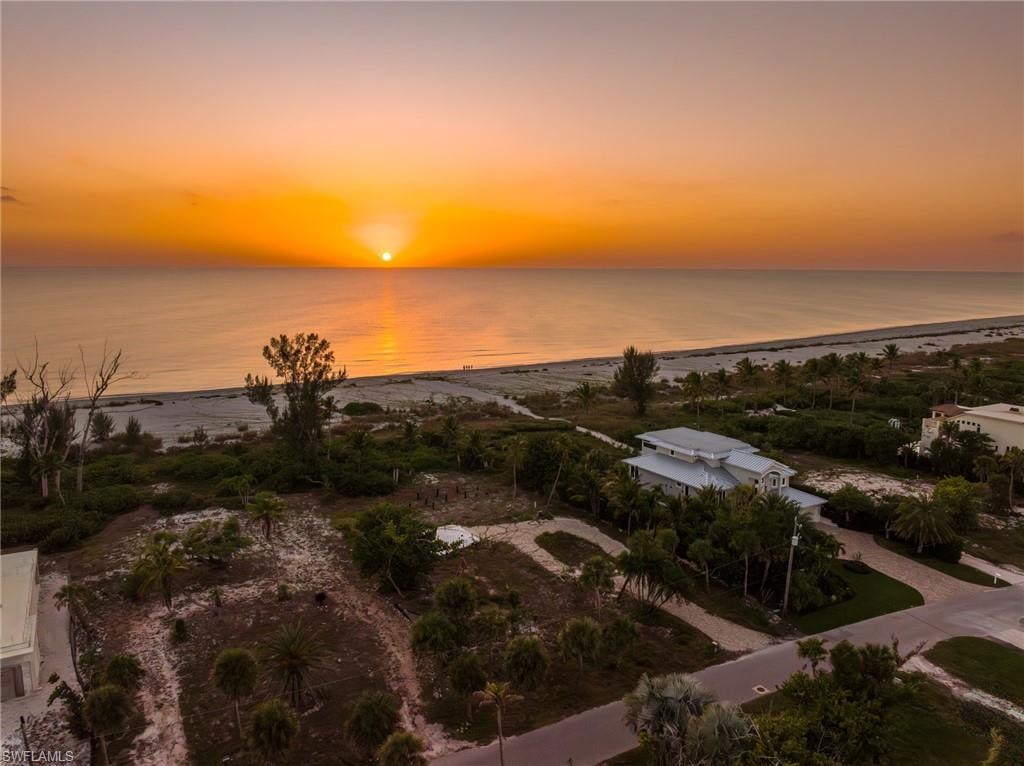 Aerial view at dusk of a water view