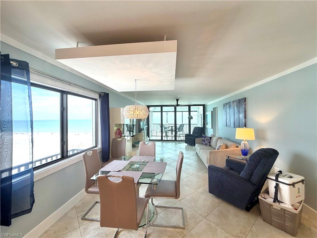 Panoramic- Primary bedroom door access, 1oth floor view, electric shutters
