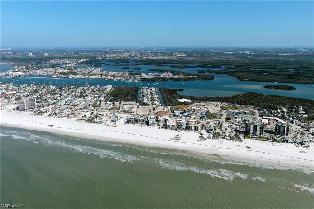 View of urban area with expansive coastline