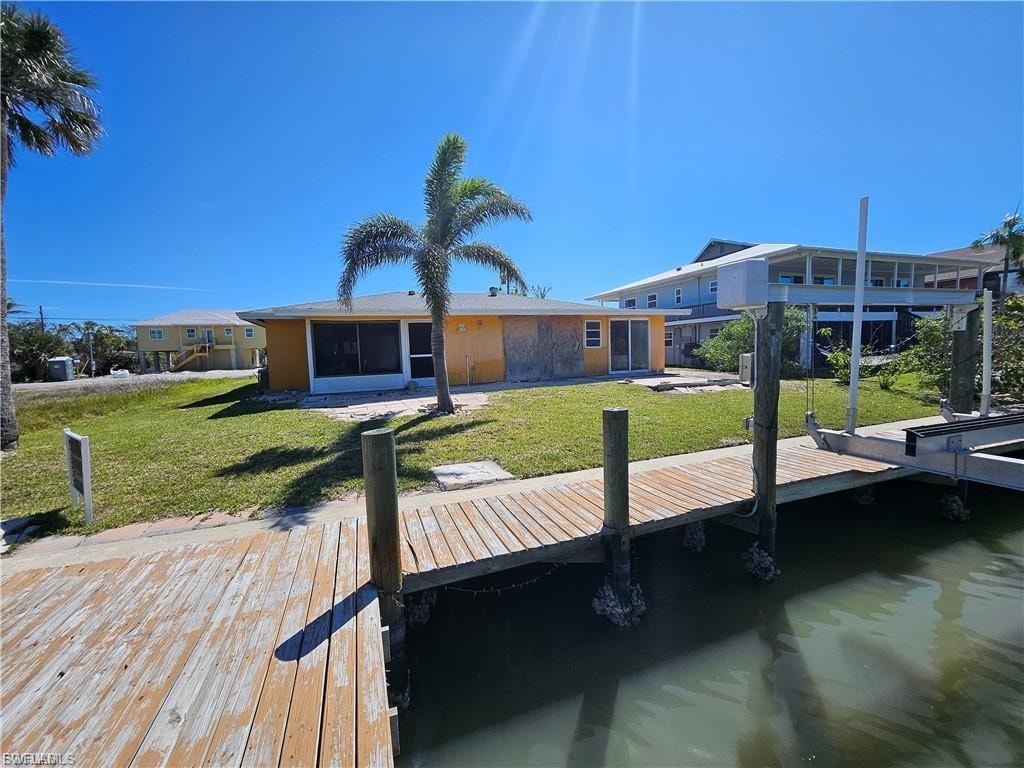 Dock with a lawn