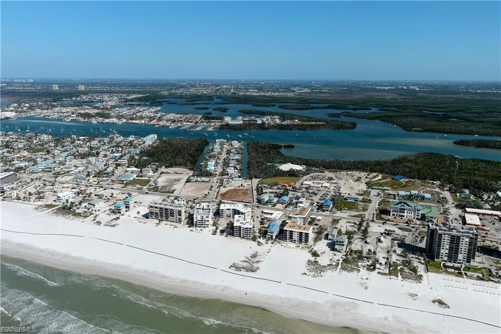 Bird's eye view of extended coastline
