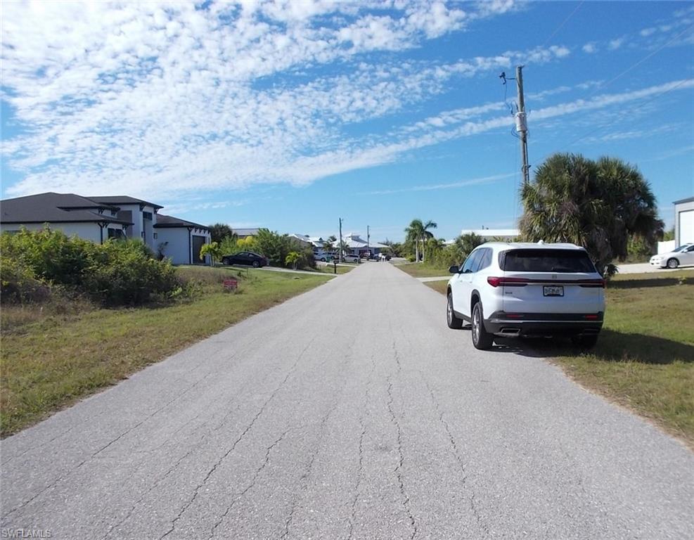 Looking West up the street