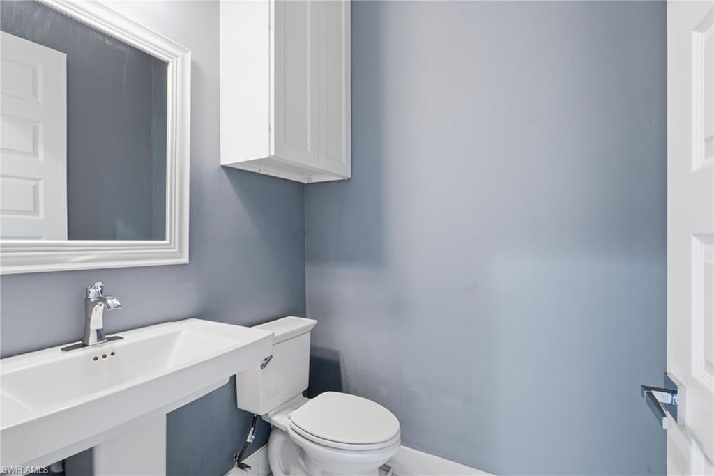 Half bathroom downstairs perfect for guests