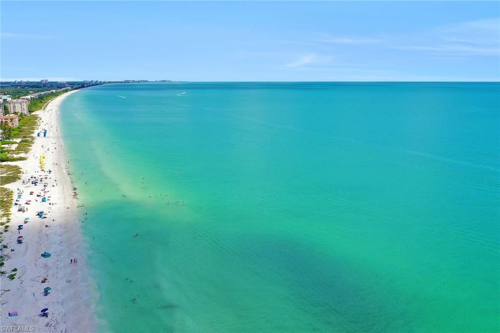 Drone / aerial view of extended coastline