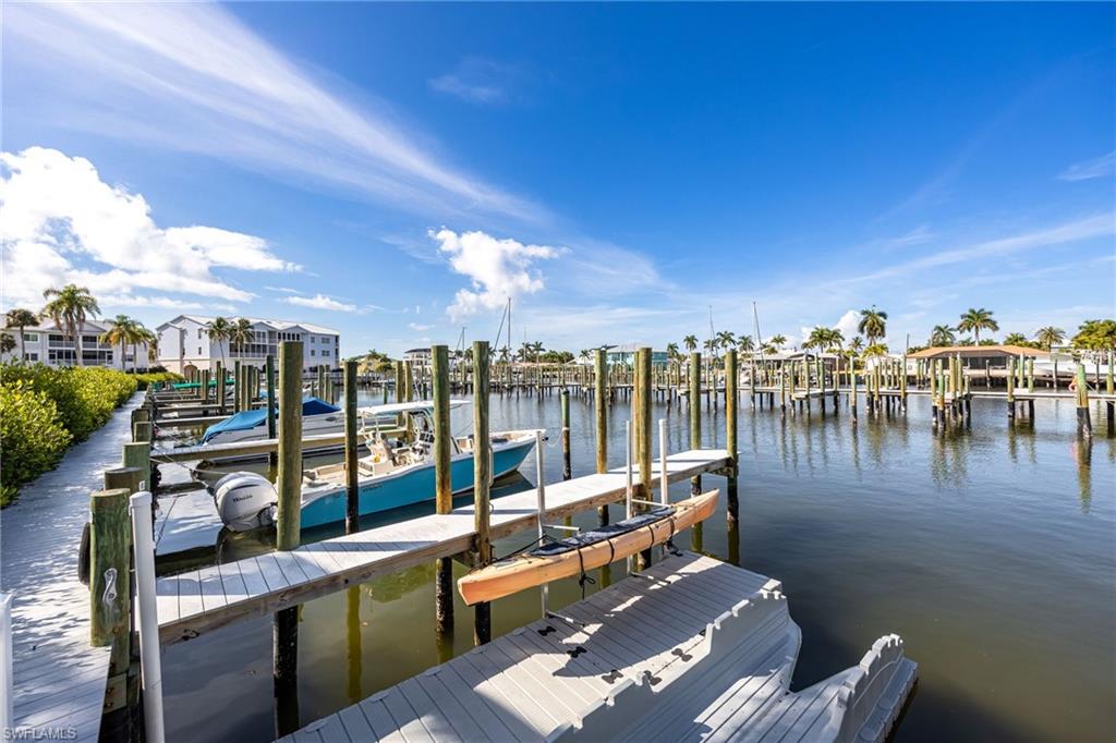 Dock featuring a water view