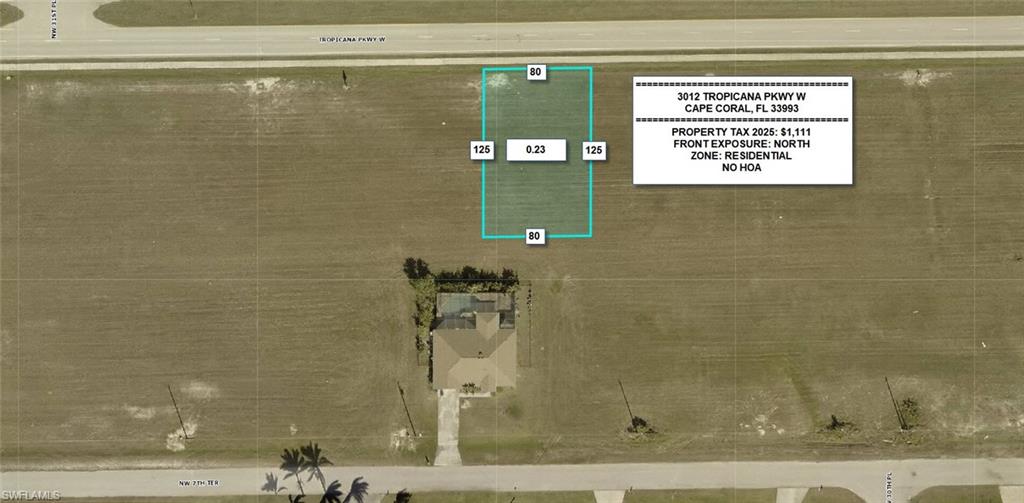 Map / location with property parcel outlined