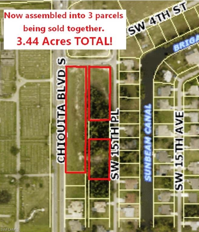 3 LARGE parcels 3.44 Acres TOTAL!
