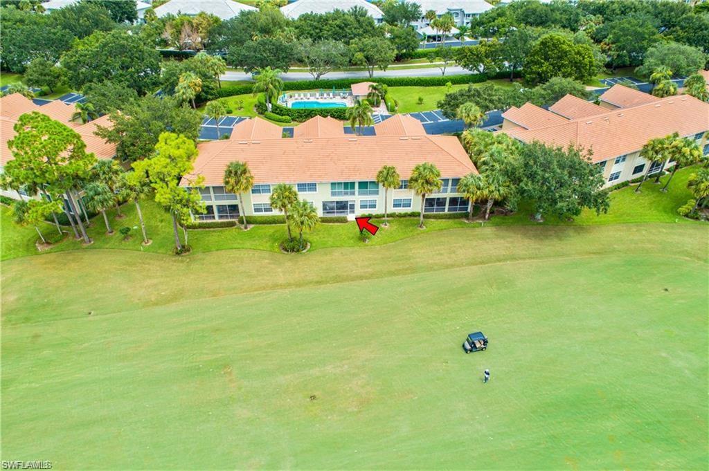 Aerial view of a golf course