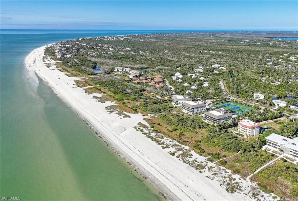 Drone / aerial view of expansive beach