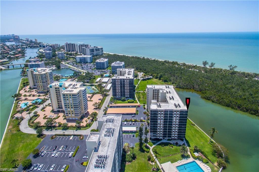 View of urban area with a large body of water