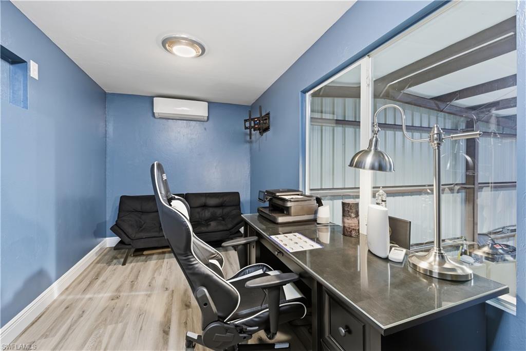 Loft office in workshop