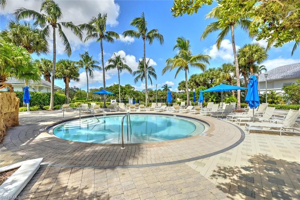 Community pool featuring a patio area