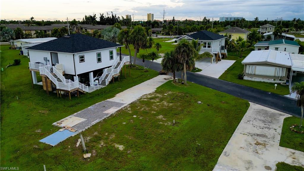 Aerial view of residential area