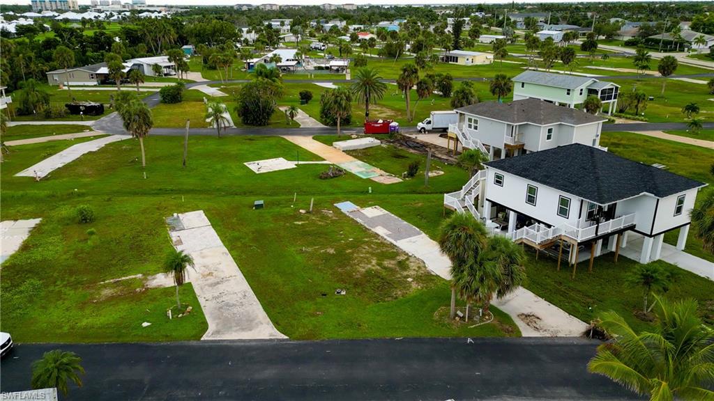 Aerial view of residential area