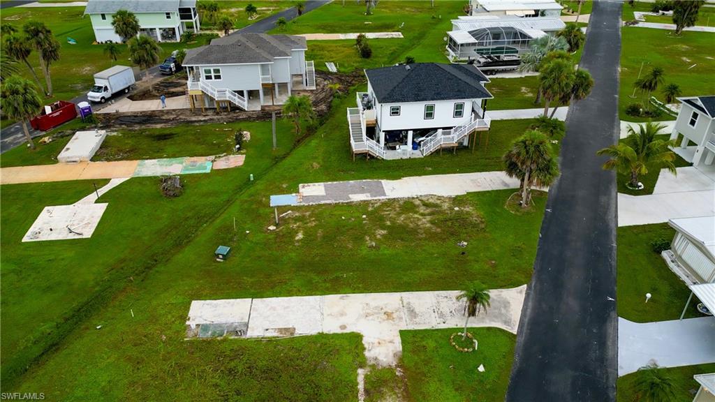 Aerial view of residential area