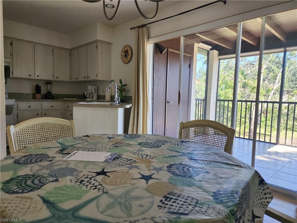 View of dining space