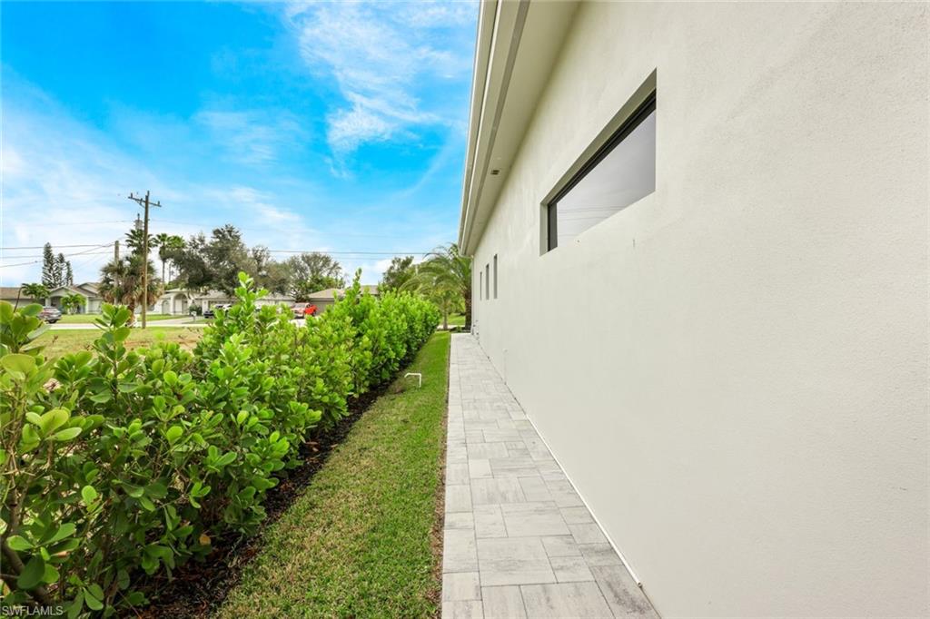 View of home's exterior with stucco siding